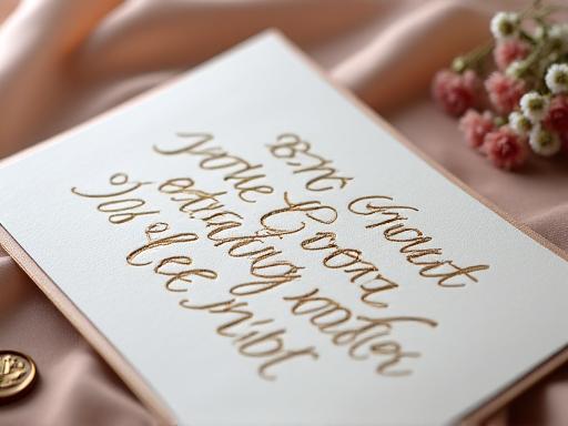 Invitación de boda con caligrafía elegante